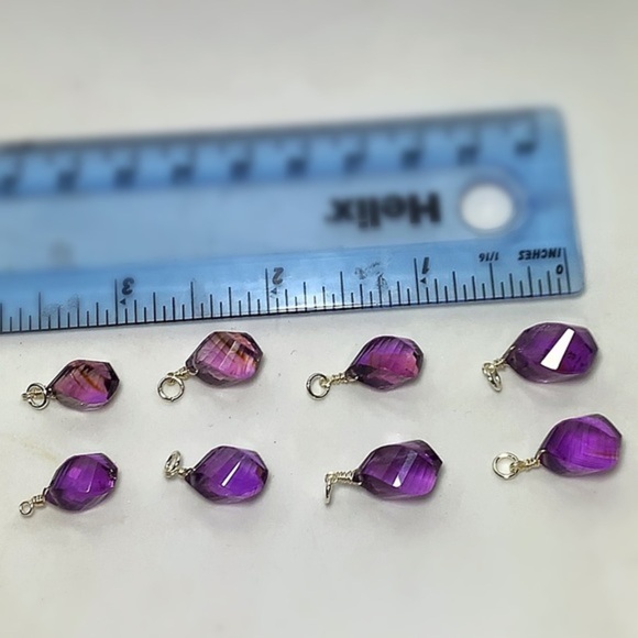Purple Amethyst Charm Necklace - Picture 2 of 7